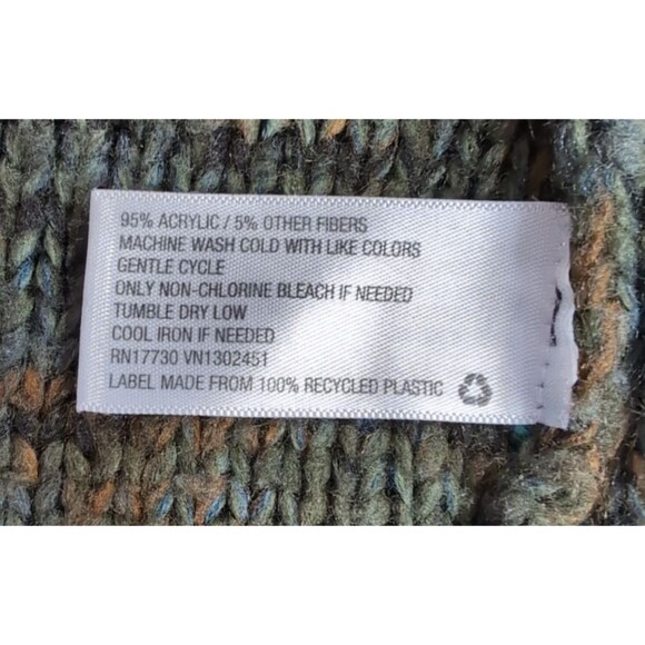 Mossimo Oversize Sized L Crew Neck Pullover Sweater Blue/Green Tones Long Sleeve - Picture 5 of 14